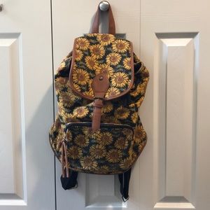 Sunflower printed backpack